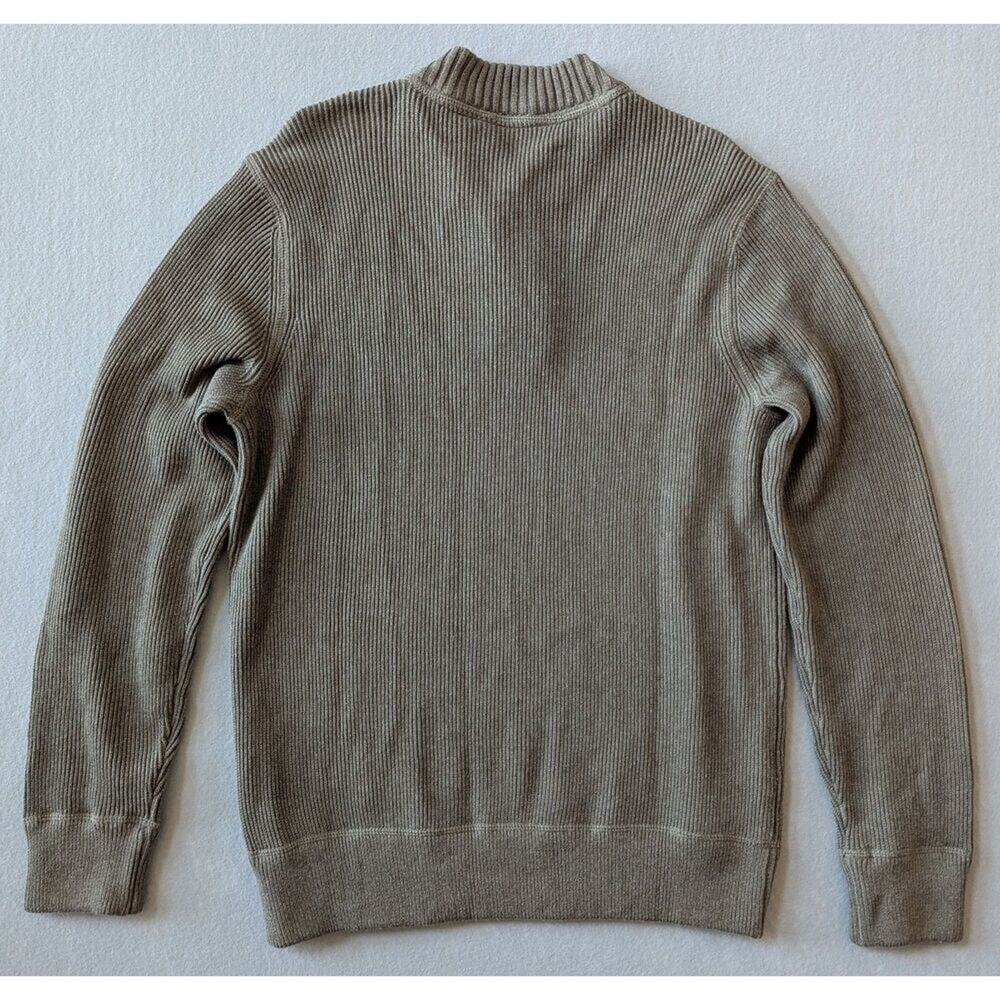 NWT Eddie Bauer 1/4 Button Ribbed Henley Style Sweater Size L - Picture 2 of 5